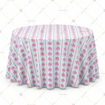Pink Stripe Table Cover Pack Of 6