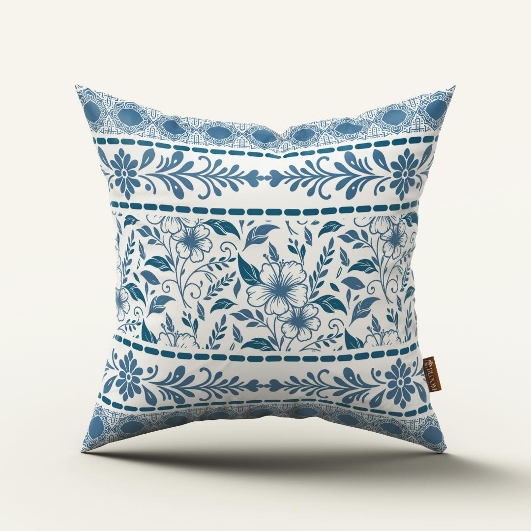 Azure Vintage Grace: Cushion Cover - Pack of 12