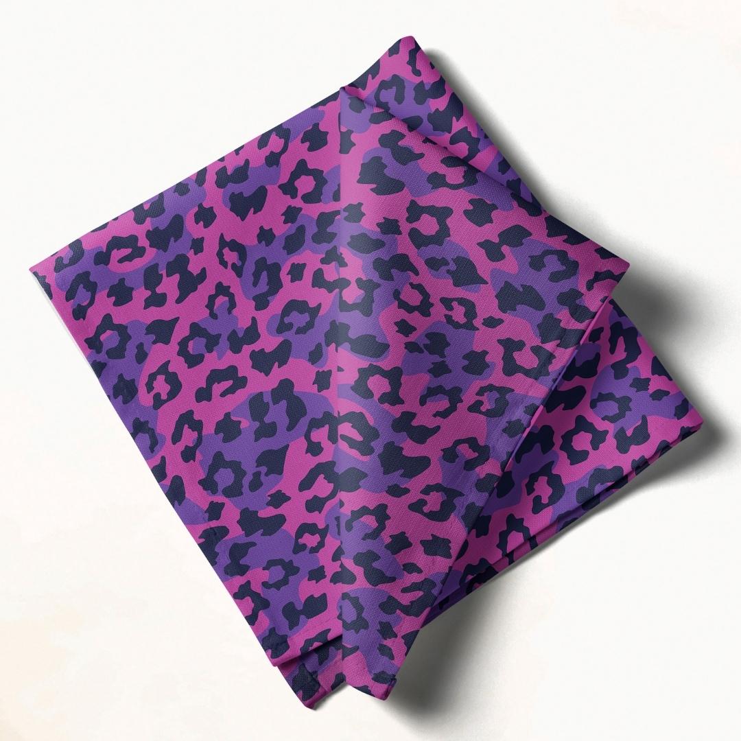 Purple and Pink Leopard Print: Napkins 18" X 18" - Pack Of 20