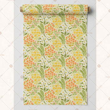 Yellow Floral Garden Fabric Roll Pack of 25
