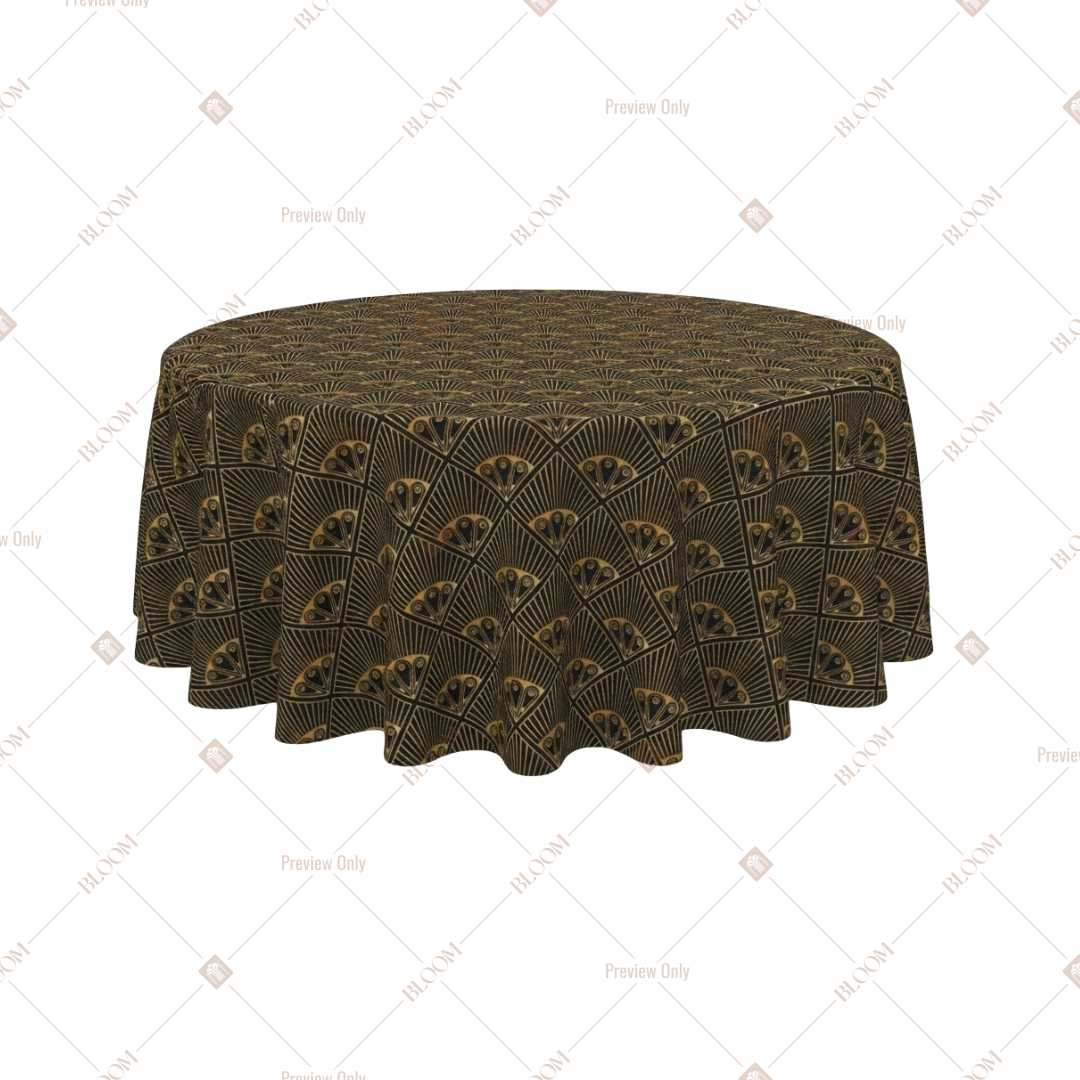 Black Gold Geometric Luxe Table Cover Pack Of 6