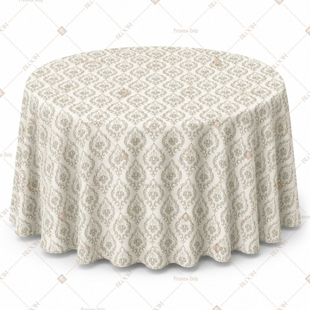 Ivory Damask Table Cover Pack Of 6
