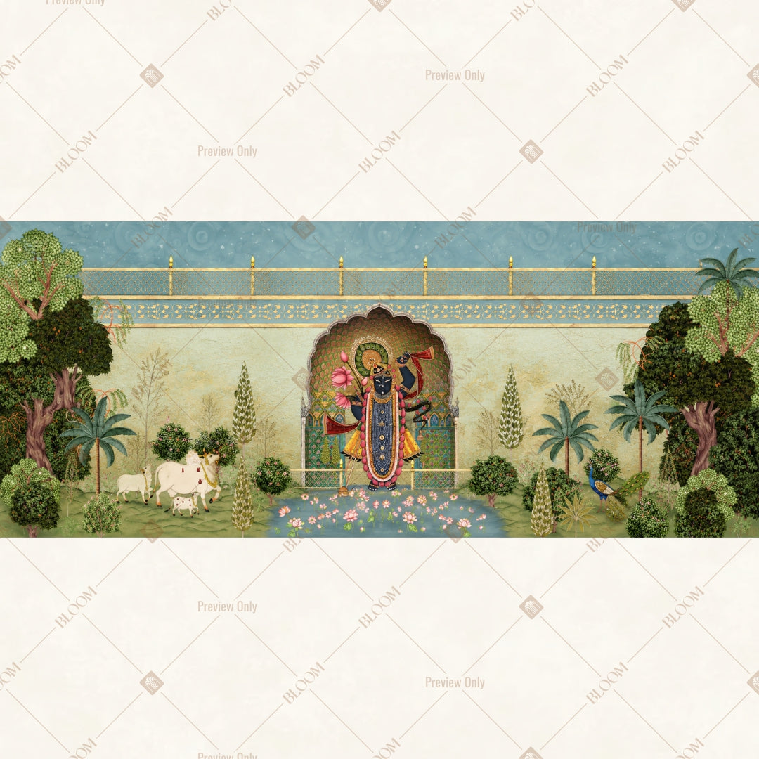 Vintage Palace Courtyard Wide Backdrop