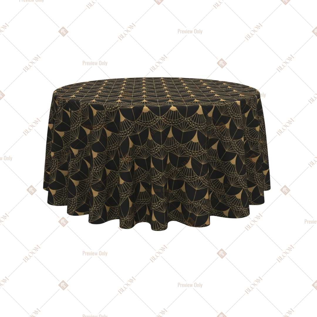 Black Gold Diamond Pattern Table Cover Pack Of 6