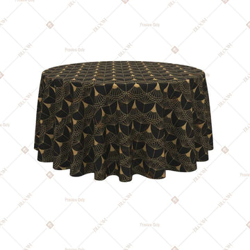 Black Gold Diamond Pattern Table Cover Pack Of 6