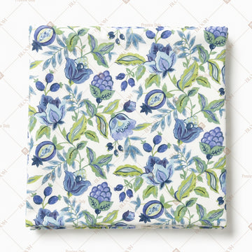 Blue Botanical Floral Pattern Design