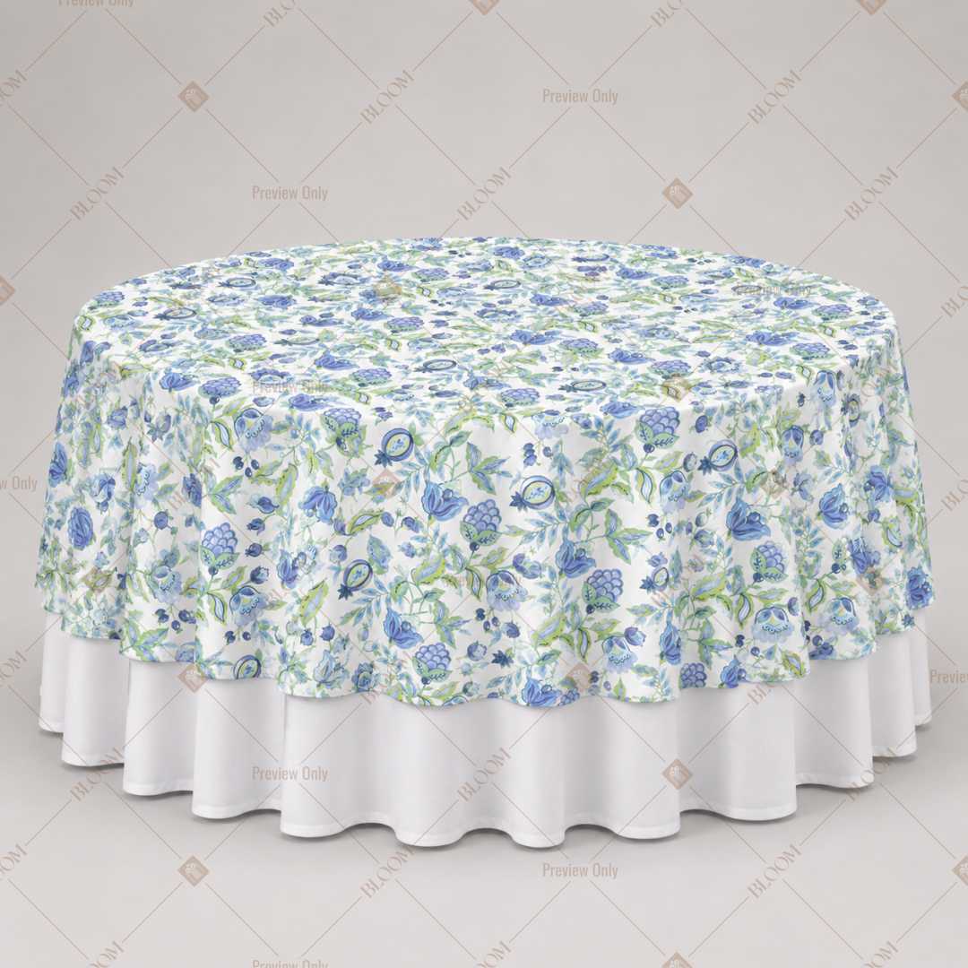 Blue Green Botanical Table Overlay Pack of 6
