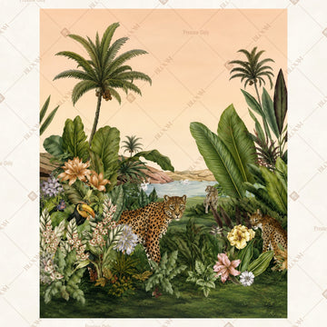 Exotic Botanical Garden Portrait Rectangle Backdrop