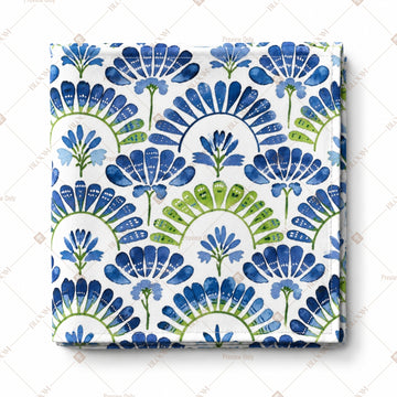 Art Deco Fan Floral Pattern Design
