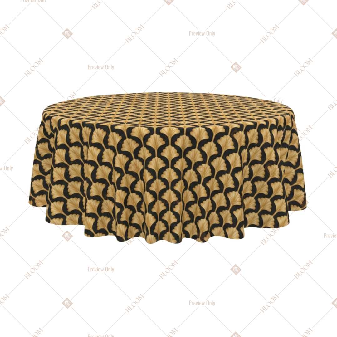 Black Gold Honeycomb Table Cover Pack Of 6
