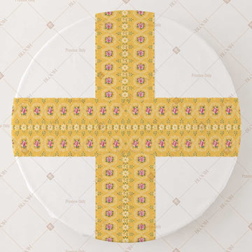 Mustard Folk Stripe Table Runner Pack Of 12