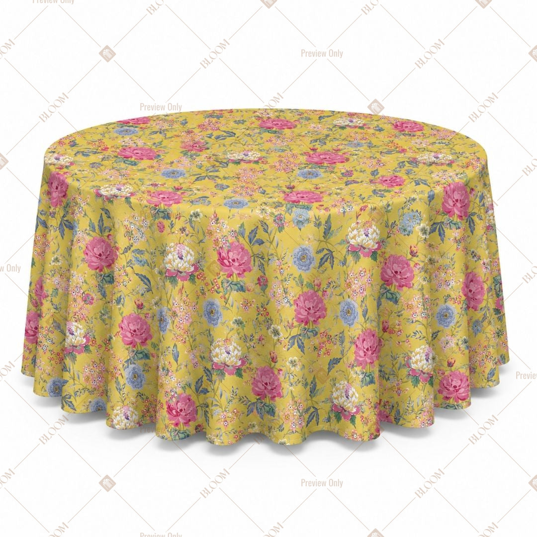 Mustard Floral Table Cover Pack Of 6