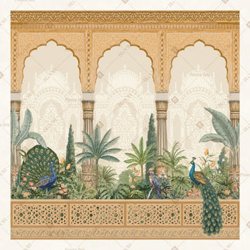 Sandstone Palace Arch Square Backdrop