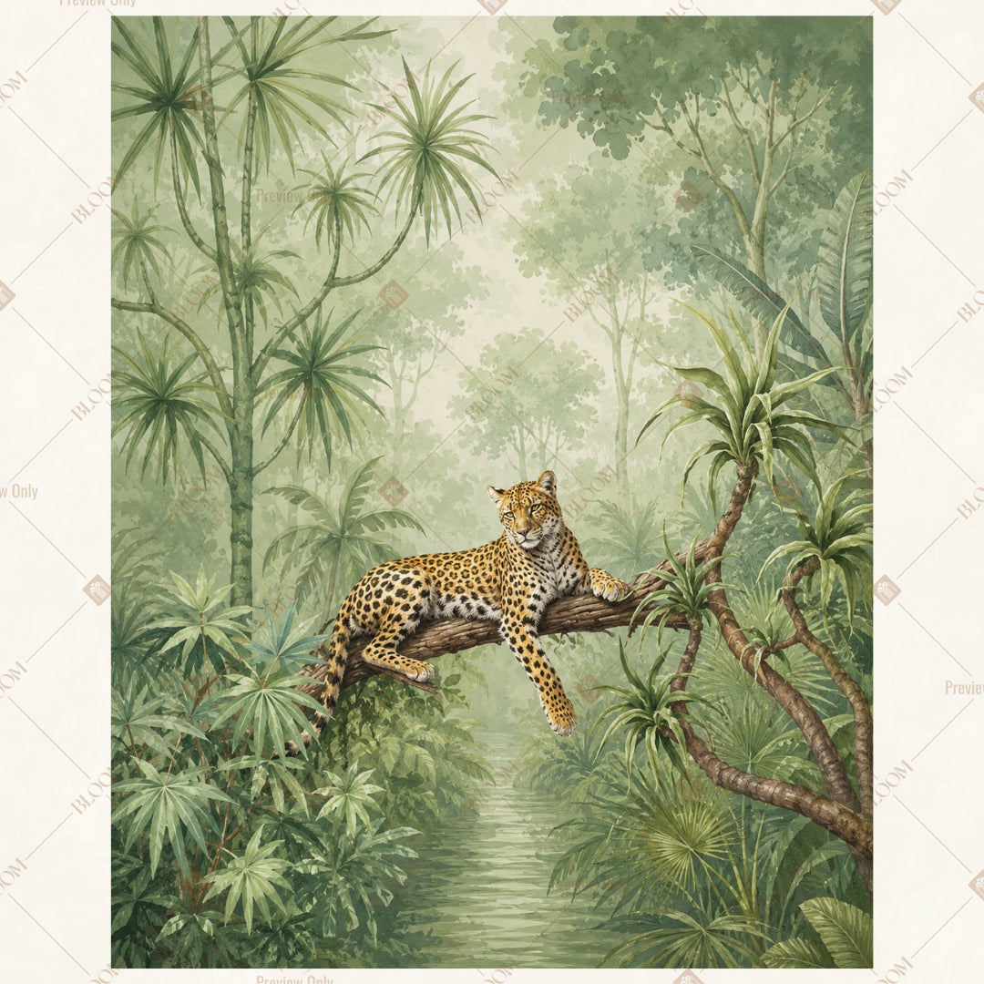 Tropical Bamboo Forest Portrait Rectangle Backdrop