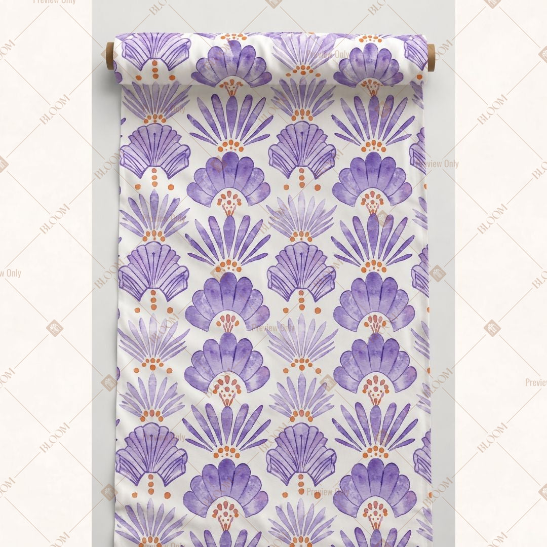 Lavender Paisley Fabric Roll Pack of 25