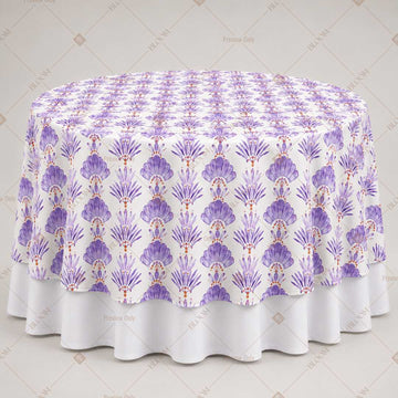 Lavender Scallop Pattern Table Overlay Pack of 6