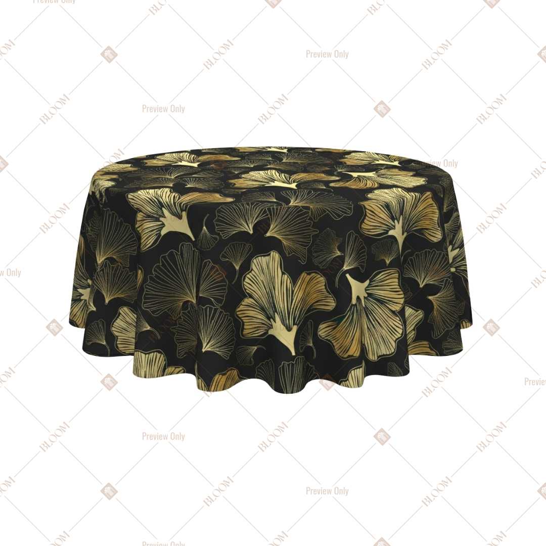 Black Gold Botanical Luxe Table Cover Pack Of 6