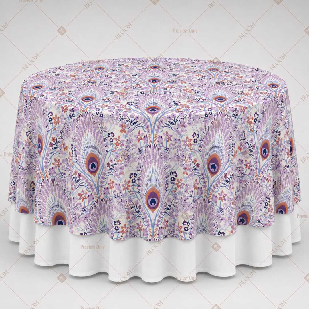Purple Paisley Mandala Table Overlay Pack of 6