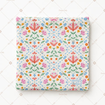 Colorful Folk Floral Pattern Design