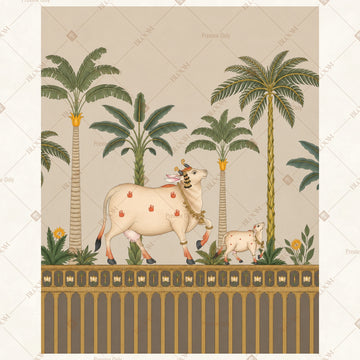 Desert Palm Oasis Portrait Rectangle Backdrop