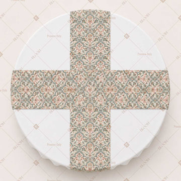 Beige Floral Trellis Table Runner Pack Of 12