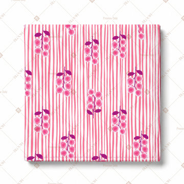 Pink Stripe Floral Pattern Design