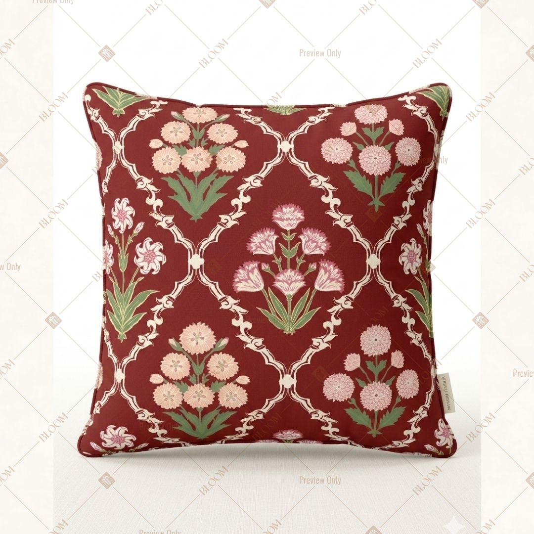 Red Royal Pattern Cushion Cover Pack of 12