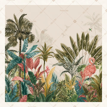 Tropical Botanical Paradise Square Backdrop