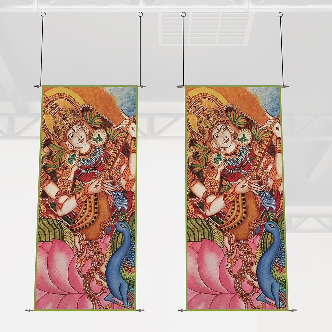 Saraswati Divine Grace: Hanging - 2 x 4 ft