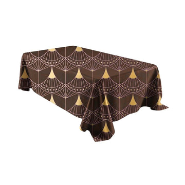 Mocha Deco Harmony Rectangle Table Cover - Pack Of 6