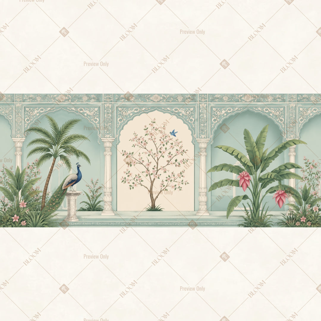 White Palace Arch Garden Wide Backdrop