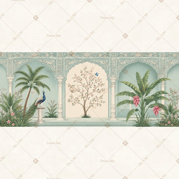 White Palace Arch Garden Wide Backdrop