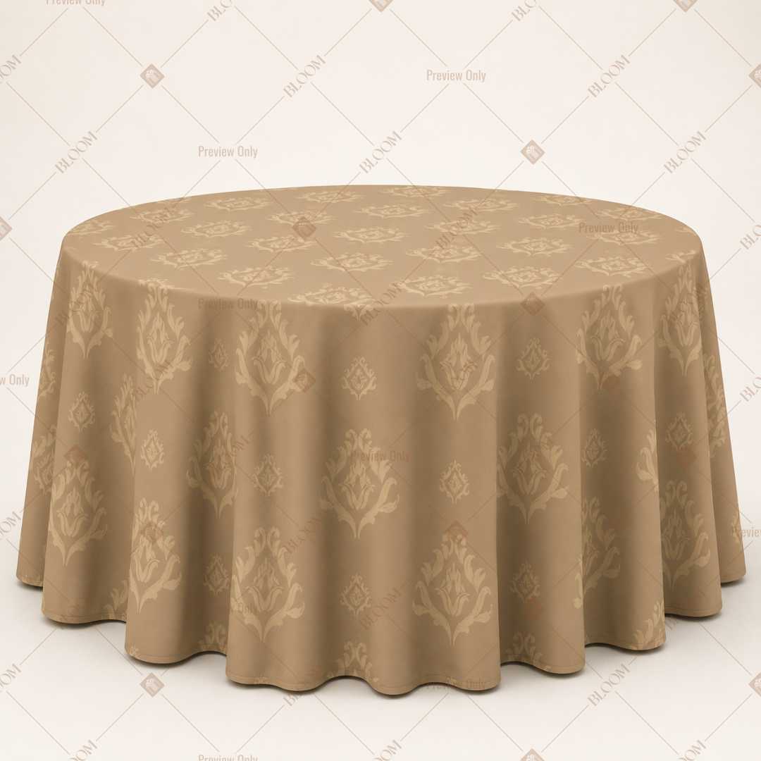 Beige Gold Medallion Table Cover Pack Of 6