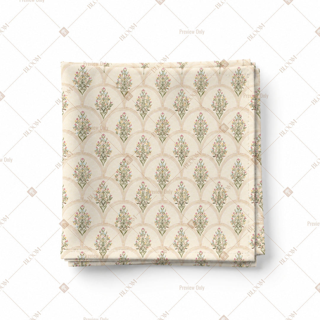 Beige Mughal Buta Pattern Design
