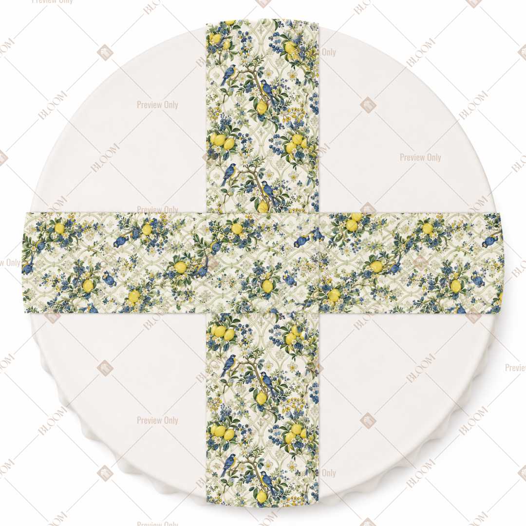 Lemon Botanical Garden Table Runner Pack Of 12