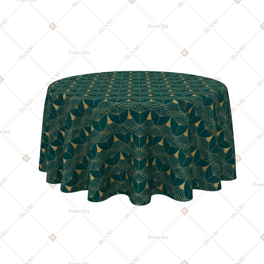 Emerald Gold Geometric Table Cover Pack Of 6