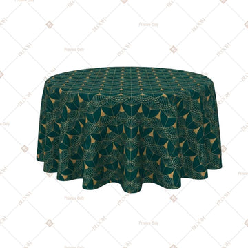 Emerald Gold Geometric Table Cover Pack Of 6