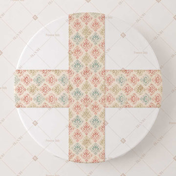 Peach Geometric Trellis Table Runner Pack Of 12