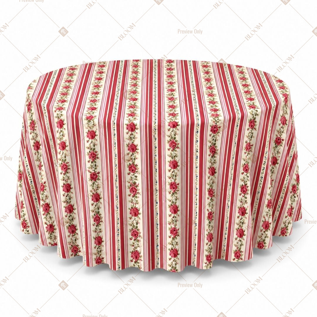 Red Stripe Table Cover Pack Of 6