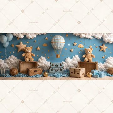 Space Adventure Party Wide Backdrop