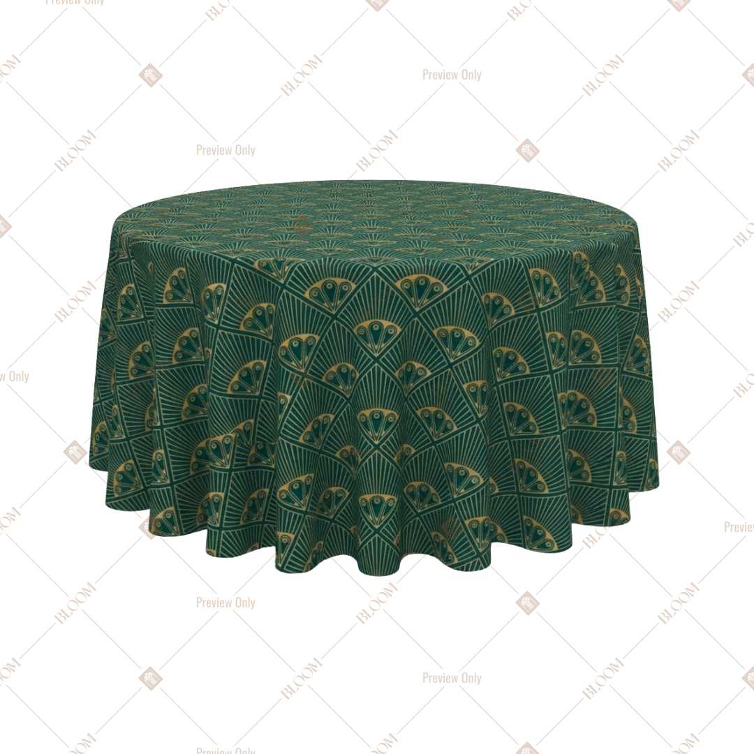 Emerald Geometric Luxe Table Cover Pack Of 6