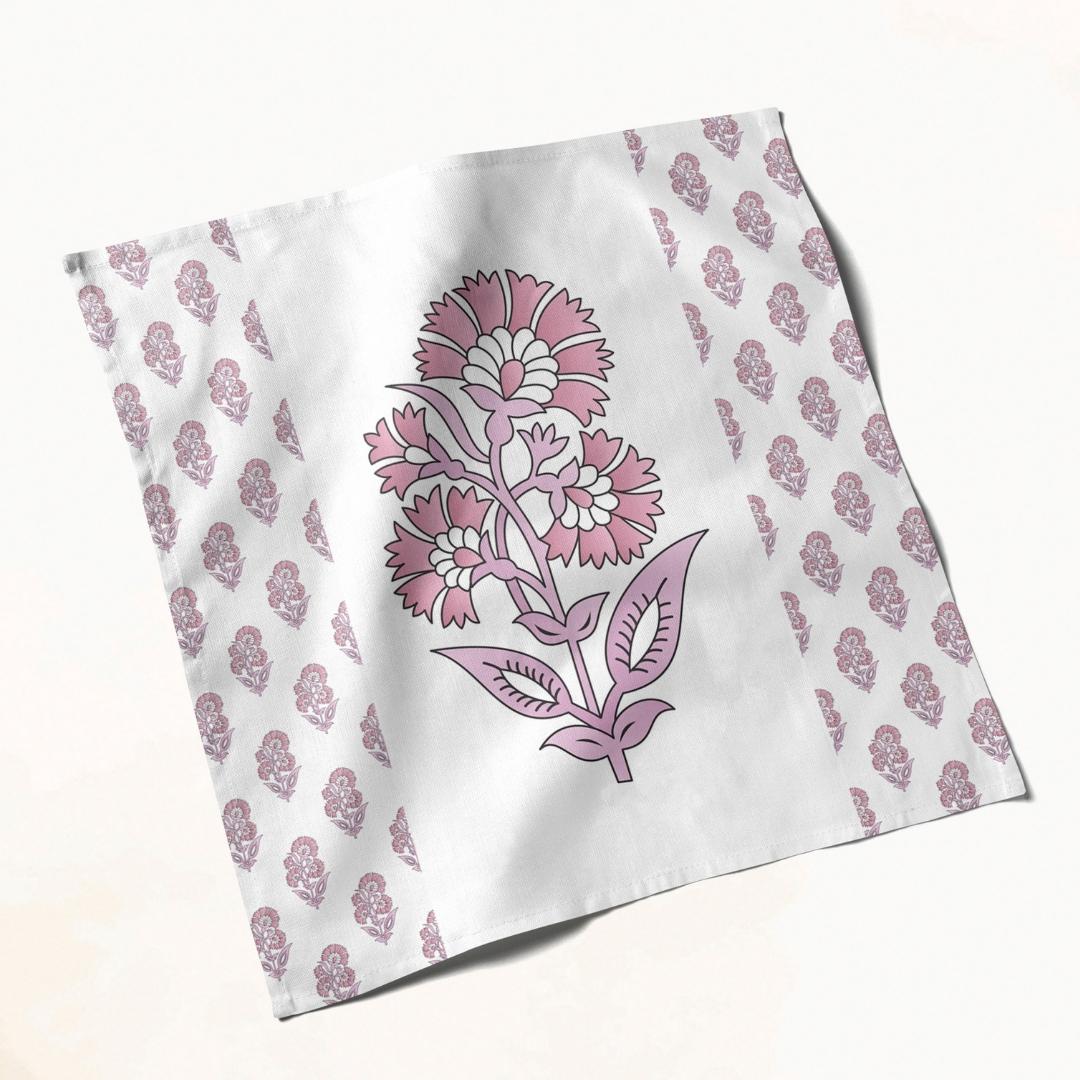 White and Pink Large Floral Centerpiece: Napkins 18" X 18" - Pack Of 20