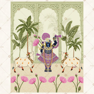 Floral Skull Art Portrait Rectangle Backdrop