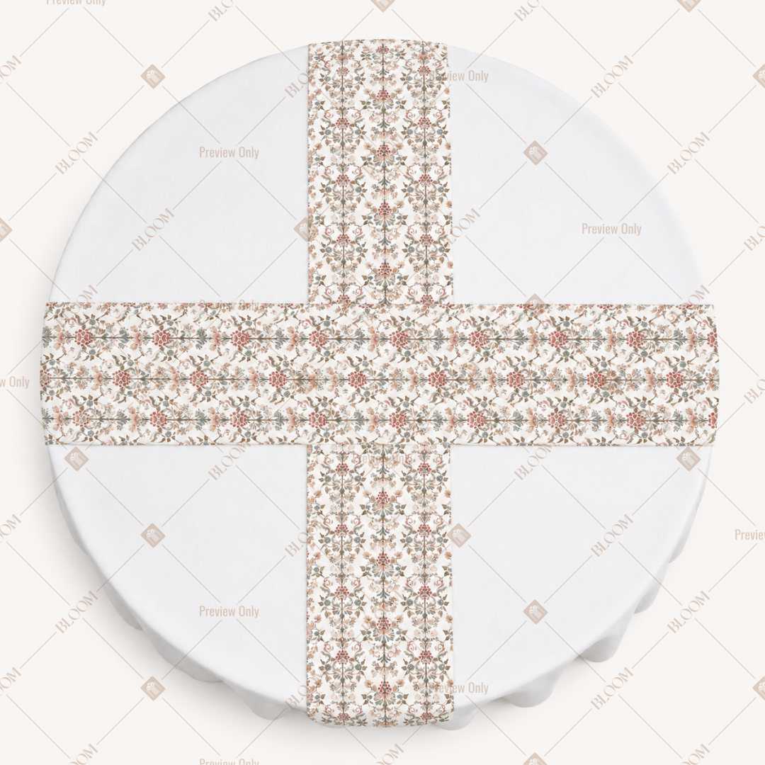 Ivory Folk Stripe Table Runner Pack Of 12