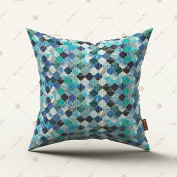 Blue Geometric Mosaic Cushion Cover Pack of 12