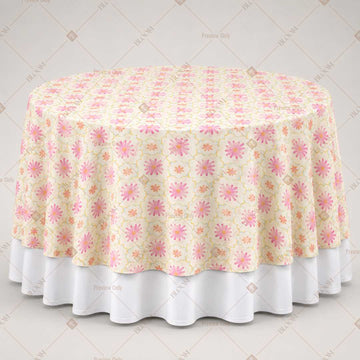 Blush Floral Stripe Table Overlay Pack of 6