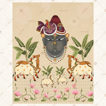 Floral Ganesha Garden Portrait Rectangle Backdrop