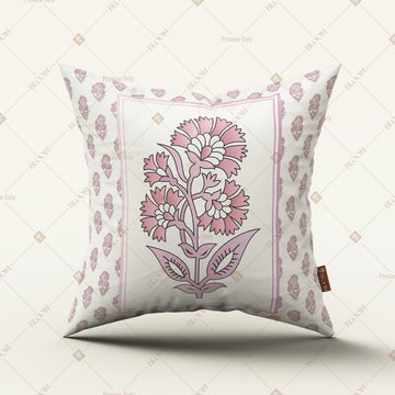 Pink Block Print Cushion Cover Pack of 12