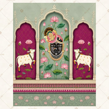 Royal Krishna Palace Arch Portrait Rectangle Backdrop