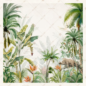 Tropical Palm Garden Square Backdrop